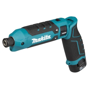 Akumuliatorinis kampinis smūginis suktuvas Makita TD023DSE, 7.2 V, 2x 1.5 Ah