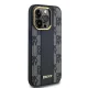 DKNY Leather Checkered Mono Pattern MagSafe dėklas iPhone 14 Pro Max, juodas