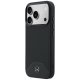 Mercedes Leather Wood Effect Curve MagSafe dėklas iPhone 17 Pro, juodas