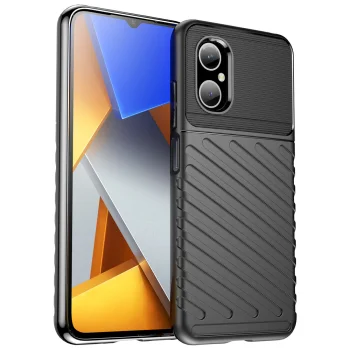 Dėklas Xiaomi Poco M4 5G Thunder Case, TPU, juodas