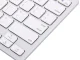 Belaidė „Bluetooth“ klaviatūra kompiuteriams, „iPad“, „Mac“, kompaktiška, balta