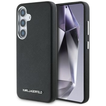 Karl Lagerfeld Saffiano MagSafe dėklas Samsung Galaxy S25+, juodas