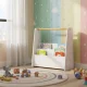 Ecotoys Montessori vaikiška lentyna knygoms, 2 lygių, balta