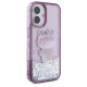 Hello Kitty Liquid Glitter 50TH Anniversary Party dėklas, skirtas iPhone 16, violetinis