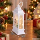 Kalėdinis LED žibintas su besmegeniu ir rankenėle, 14 x 7 x 4 cm, baltas