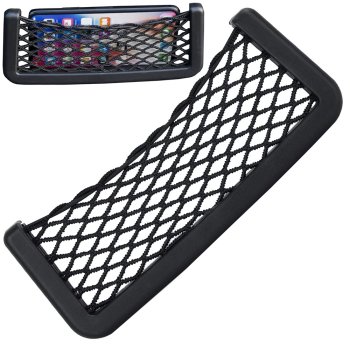 Car Organizer - Mesh Pocket for Phone, 19.5 cm, Black