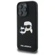 Karl Lagerfeld Silicone Double Heads MagSafe dėklas iPhone 16 Pro telefonui, juodas
