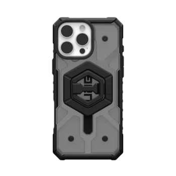 UAG Pathfinder Clear Magsafe Bundle Case with Magnetic Ring Stand for iPhone 16 Pro Max - Black