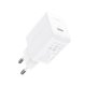 Acefast A21 GaN USB Type C įkroviklis 30W, PD, QC 3.0, baltas