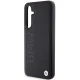 BMW Leather Hot Stamp dėklas telefonui Samsung Galaxy S23 FE S711, juodas