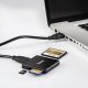 Hama 124022 USB 3.0 Memory Card Reader SD/MicroSD/CF, Black