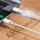 Ugreen USB-C į USB-C laidas 1m, PD QC AFC, 60W, Baltas