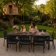 Didelis sodo stalas Multigarden 180x90 cm, rudas