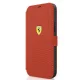Ferrari Atverčiamasis Dėklas iPhone 12 mini On Track Perforated Raudonas