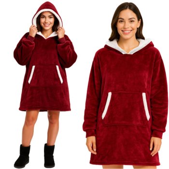 Ruhhy XXL Blanket Hoodie, Red