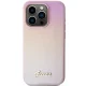Guess iPhone 14 Pro Max Case Saffiano Iridescent Script, Pink