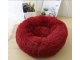 Plush Pet Bed for Dogs and Cats, 80 cm, Burgundy