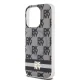 DKNY dėklas iPhone 13 Pro Max telefonui IML Checkered MagSafe, juodas