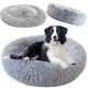 Soft Plush Pet Bed for Dogs and Cats, 100 cm, Light Grey