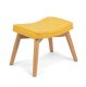 Sofotel Norse Wingback fotelis su pufu, geltonas