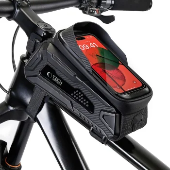 Tech-Protect V2 dviračio rėmo krepšys su vieta telefonui, 1.2l, juodas