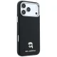 Karl Lagerfeld Grained Karl Head Metal MagSafe dėklas skirtas iPhone 18 Pro Max / 17 Pro Max, juodas