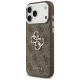 Guess 4G Big 4G Classic Logo dėklas iPhone 17 Pro Max, rudas / sidabrinis
