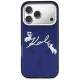 Karl Lagerfeld IML Choupettes MagSafe dėklas iPhone 17 Pro Max mėlynas