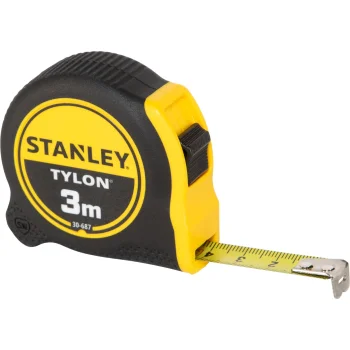 Ruletė Stanley Tylon 3 m x 12.7 mm, juoda / geltona
