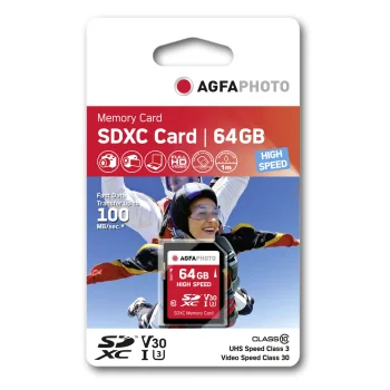 AgfaPhoto SDXC 64GB UHS-I Class 10 V30 atminties kortelė