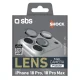 SBS kameros lęšių apsauginis stiklas iPhone 18 Pro / 18 Pro Max, 9H, juodas