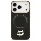 Karl Lagerfeld Big Strap Choupette MagSafe dėklas iPhone 17 Pro, juodas