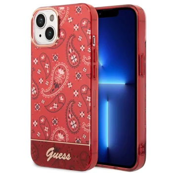 Guess dėklas iPhone 14 Plus Bandana Paisley Red