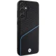 BMW Samsung Galaxy S24+ dėklas Signature Leather Textured & Line MagSafe, juodas