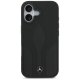 Mercedes dėklas iPhone 17 telefonui Leather The Move MagSafe, juodas
