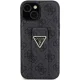 Guess Grip Stand 4G Triangle Strass dėklas iPhone 15 telefonui, juodas
