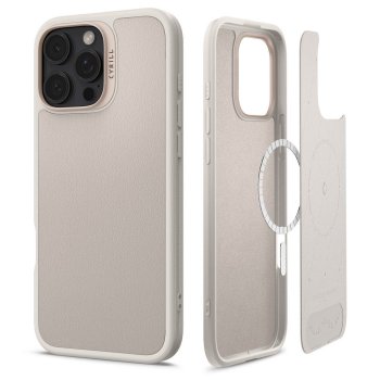Spigen Cyrill Kajuk MagSafe iPhone 16 Pro Max dėklas, smėlio spalvos
