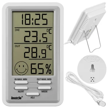 Izoxis meteorologinė stotelė su termometru ir higrometru, 14.5x8x2.4cm