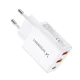 Wozinsky CWCUCW 30W USB-C / 2 x USB-A įkroviklis - Baltas