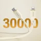 „Dudao L7SF“ 2in1 laidas USB-C į USB-C / Lightning, 100W, 1.2 m, béžinis
