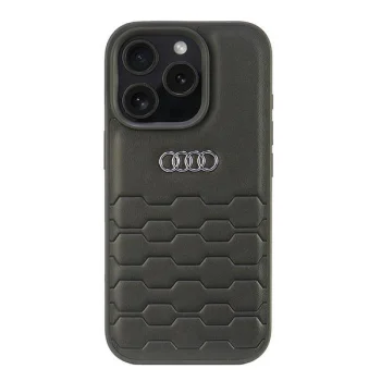Audi dirbtinės odos dėklas, skirtas iPhone 16 Pro, juodas