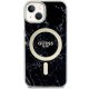 Guess Marble MagSafe dėklas, skirtas iPhone 14, juodas
