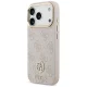 Guess dėklas iPhone 17 Pro telefonui 4G Strass Logo & Big Strap MagSafe, rožinis