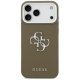 Guess Grained Big 4G Classic Logo dėklas iPhone 17 Pro Max, rudas