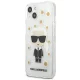 Karl Lagerfeld Flower Ikonik Karl dėklas Apple iPhone 13 mini, skaidrus