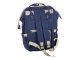 Multifunctional Diaper Backpack / Stroller Bag for Moms, 11 Pockets, Navy Blue