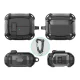 Ausinių dėklas Tech-Protect Samsung Galaxy Buds 3 / 3 FE / 3 Pro su karabinu, juodas