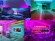 RGB LED Strip Lights 3m with Bluetooth App and Remote Control, Black