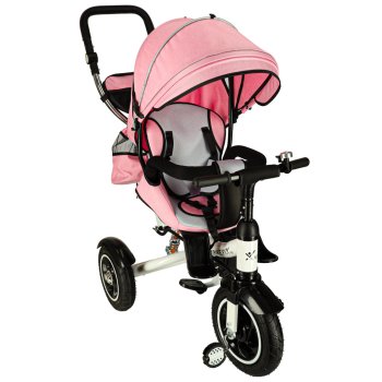 Triratukas Case Trike Fix V3 3-in-1 su 360° sukamąja kėde, rožinis