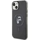Karl Lagerfeld dėklas iPhone 15 Plus telefonui IML KC Glitter MagSafe, juodas